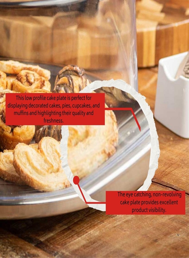 تيبل كرافت طقم غطاء قبة الكيك البلاستيكي مقاس 13 بوصة وطبق من الفولاذ المقاوم للصدأ من TableCraft، 2.6 - Image 4